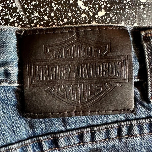 Harley-Davidson Relaxed Fit Long Jean Shorts 46X22 Big & Tall - Picture 5 of 7